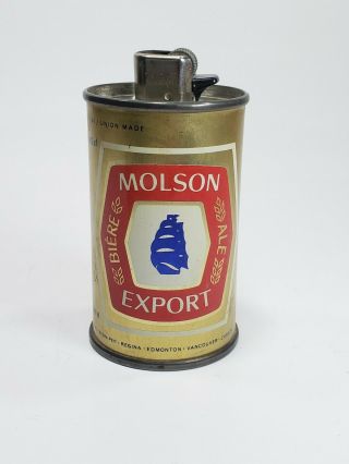 Vintage Rare Molson Export Beer Can Lighter 341ml 12 0z