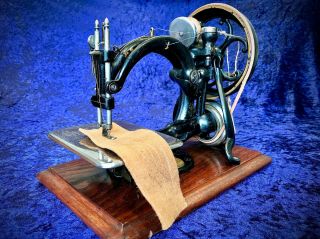 Vintage Willcox & Gibbs Antique Hand Sewing Machine Circa 1890