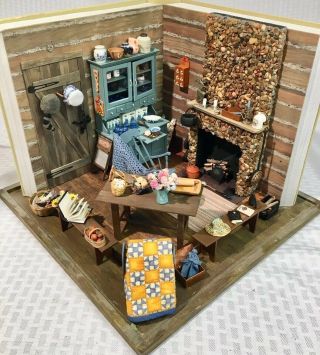 Susie Parker Little House On The Prairie Dollhouse Roombox Miniature Diorama