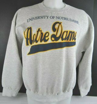 Vintage University Of Notre Dame Fighting Irish Sweatshirt Adult Size 2xl Xxl