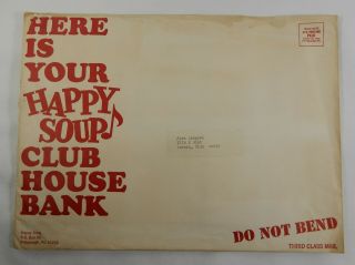 Vintage Happy Soup Club House Bank Membership Kit Walt Disney