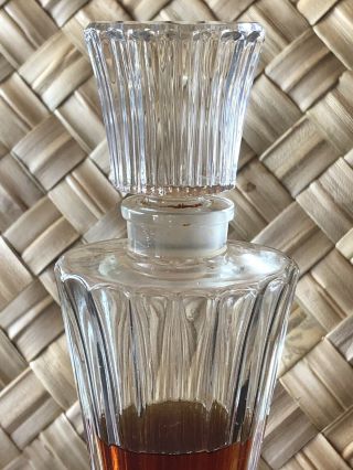 Antique/Vintage Art Deco Cut Crystal Glass Perfume Bottle 2