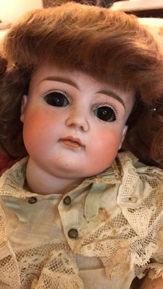 Antique German Early Bisque Doll Kestner Xi Pouty Closed Mouth 16 " Juneau