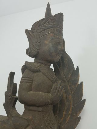 Antique Indonesian Diety,  Half Man/ Half Bird,  Hand Made,  Carved Wood.