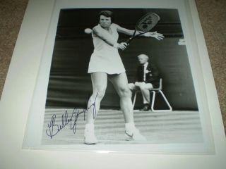 Billie Jean King Hof Tennis Signed Autographed Vintage 8x10 Photo 1985