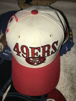 Vintage 90s Sf 49ers Sports Specialties Laser Shadow Wool Blend Snapback Hat Cap