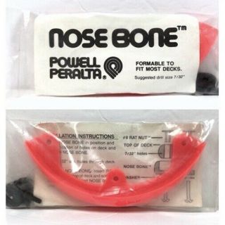 Vintage Nos Powell Peralta Nose Bone Bright Neon Pink Nose Guard Rib Jaw