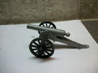 Vintage Marx Blue And Gray Civil War Playset Caisson Cannon W/firing Spring
