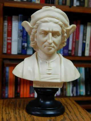 Vtg Gino Ruggeri (g.  R) C.  Colombo Bust Statue Christopher Columbus Made In Italy