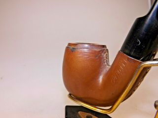 Savinelli Grand Prix Leather Covered 614 Briar Pipe Italy Cool to Touch Ebonite 3