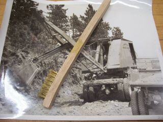 Vintage 1936 Quick Way Truck Shovel Crane Photo Construction Equipment