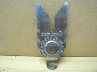 Vintage Goodrich Silvertown Safety League License Plate Topper Reflector Bicycle 2