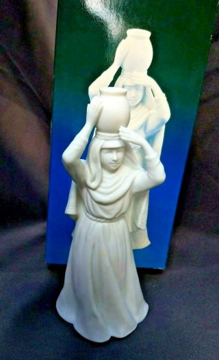 Vintage Avon Nativity Collectables 1990 Woman With Water Jar,  White Porcelain