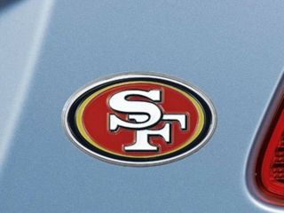 San Francisco 49ers Premium Solid Metal Color Auto Emblem Raised Decal Football
