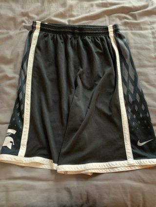 Rare Team Issued Michigan State Basketball Practice Shorts - 2010/2011 - Size Lg
