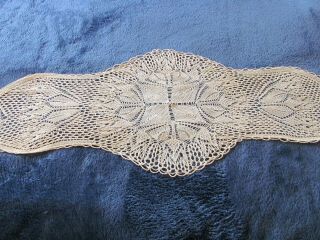 Vintage Hairpin Lace Dresser Scarf Table Runner