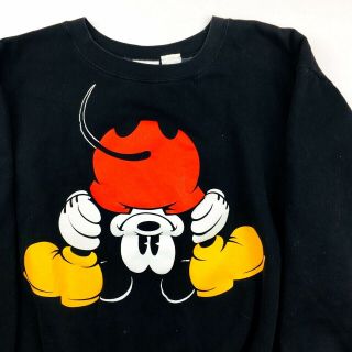 Vintage Disney Mickey & Co.  Upside Down Mickey Mouse Crewneck Sweater