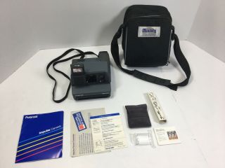 Vintage Polaroid Impulse 600 Plus Instant Film Camera Built - In Flash With Case