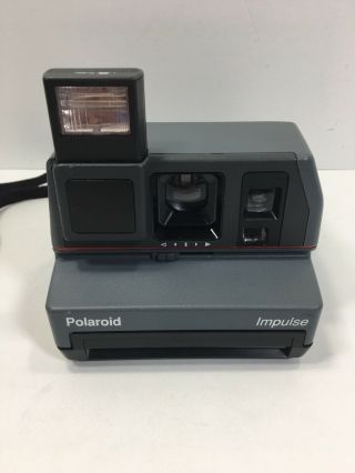 Vintage Polaroid Impulse 600 Plus Instant Film Camera Built - In Flash With Case 2