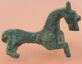 Ancient Roman Bronze Zoomorhic Horse Fibula / Brooch - Very Rare