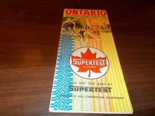 1965 Supertest Ontario Vintage Road Map