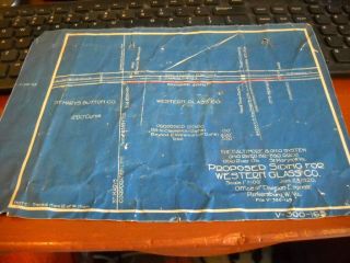 Jan 23,  1920 B & O Railroad Blueprint - St.  Marys,  Wv For Siding To Western Glass