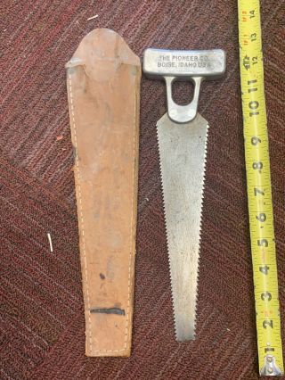 Vintage Small Knapp Camping Sport Saw Belt Sheath Made In Usa The Pioneer Co.