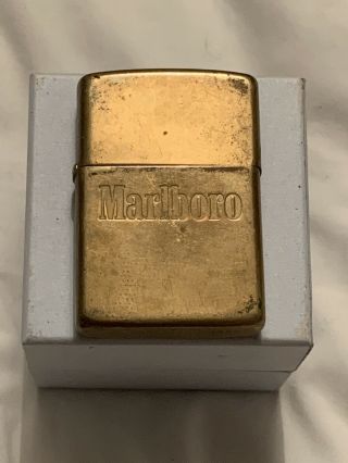 1989 Zippo Malboro Solid Brass