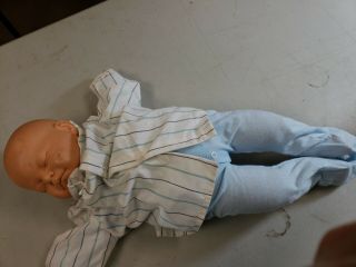 Vintage Berjusa 21” Baby Doll Sleeping Newborn Made In Spain (battery)