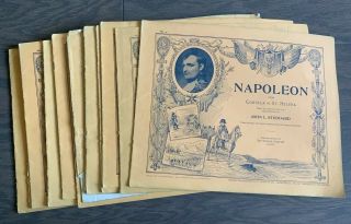 Napoleon From Corsica To St.  Helena 16 Total 1894 1895 Series 1 - 16 Antique