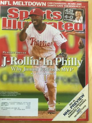 Sports Illustrated October 8,  2007 - Jimmy Rollins