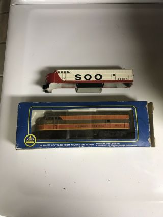 Vintage Ahm Illinois Central Diesel Engine 4022 Locomotive Ho Scale W/ Soo Skin