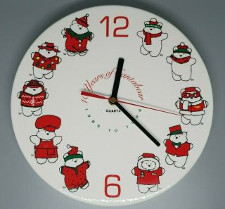 Santa Bear Clock 10th Year Dayton Hudson Quartz 1994