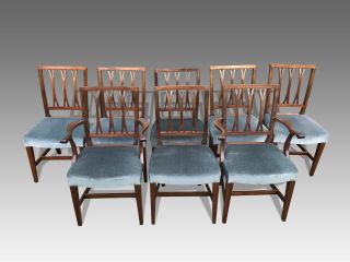Exquisite Rare Set Of 8 George Iii Style Dining Chairs To Be Pro French Polished
