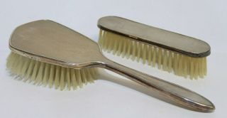 Vintage Solid Sterling Silver Grooming Set Hairbrush And Clothes Brush - 226
