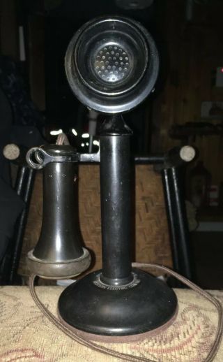 ANTIQUE VINTAGE WESTERN ELECTRIC CANDLESTICK TELEPHONE PHONE 1904 2