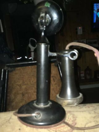 ANTIQUE VINTAGE WESTERN ELECTRIC CANDLESTICK TELEPHONE PHONE 1904 3