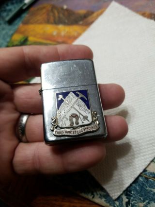 1976 Us Army 87th Infantry Regiment Military Zippo Lighter