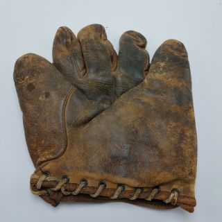 Vintage Frankie Crosetti (?) Leather Split Finger Baseball Glove