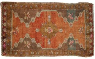 2x3 Oriental Handmade Vintage Wool Carpet Traditional Turkish Boho Area Rug