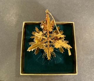 Rare Vintage Museum Of Modern Art Gold Plated Christmas Ornament