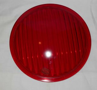 Vintage Red Kopp Glass Traffic Signal Light Lens 8 3/8 " Rail Road