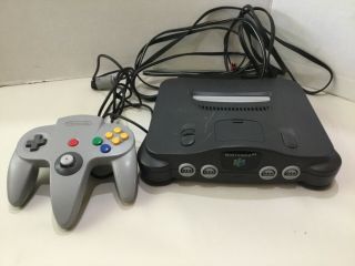 Vintage Nintendo 64 Console With Power Cord,  Hook Ups,  1 Controller