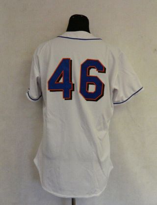 1999 York Mets 46 Game Issued Possibly Game White Alt Jersey