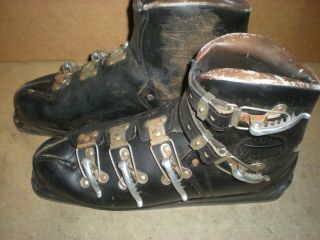 Vintage Koflach Valuga Leather 5 - Buckle Downhill Alpine Ski Boots,  Austria