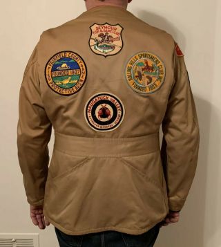 Vintage 1950 - 60’s 10 - X Shooting Jacket NRA Instructor Patches Sz 44 2