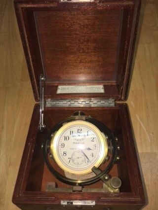 Ww Ii Hamilton U.  S.  Navy Ship Mounted Chronometer Watch,  Model 22