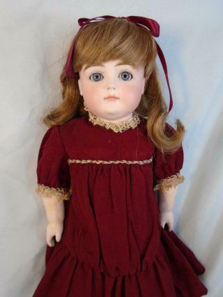 Antique German Early Bisque Doll Kestner Xi Pouty Closed Mouth 16 "