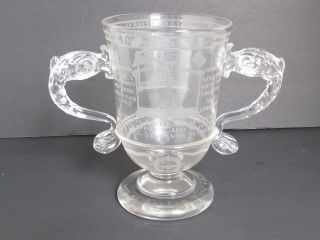 Antique Crystal Goblet Trophy From The 1937 America 