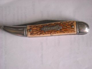 Vintage Fish Knife Stainless Steel By Colonial Prov.  1 Blade And 1 Sawtooth